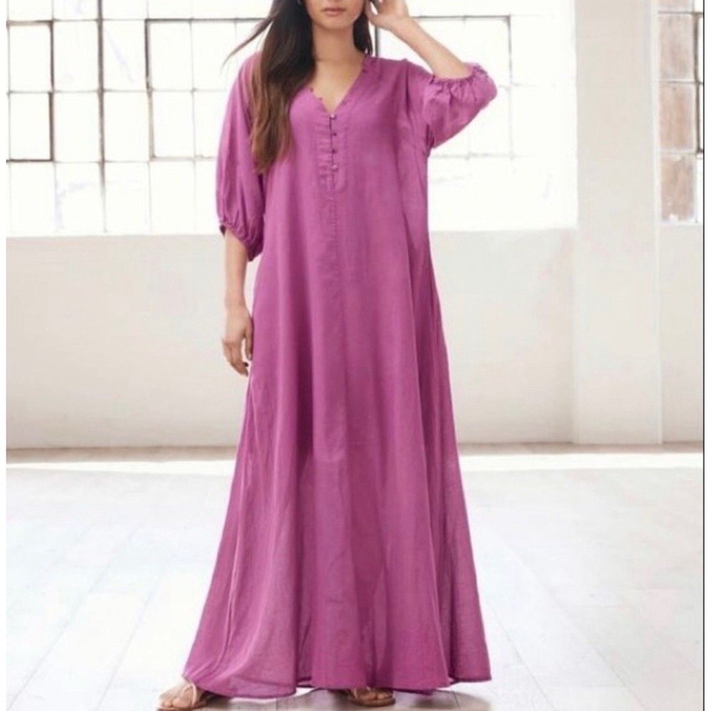 Johnny Was Cozy Purple Maxi Dress